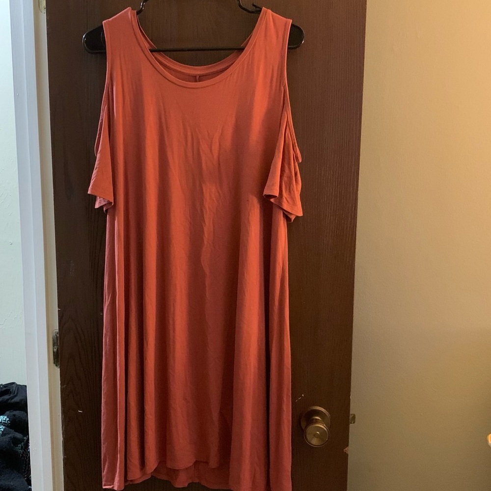 Blush Pink Cold Shoulder Dress